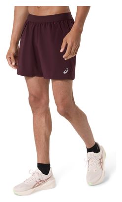 Pantaloncini Asics Road 5in rossi da uomo