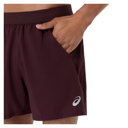 Pantaloncini Asics Road 5in rossi da uomo