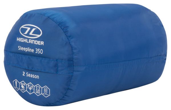 Highlander Sac de couchage momie Sleepline 350 Momie 4°C-Bleu