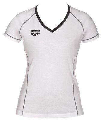 Camiseta Arena Team Line Manga Corta Blanco Mujer