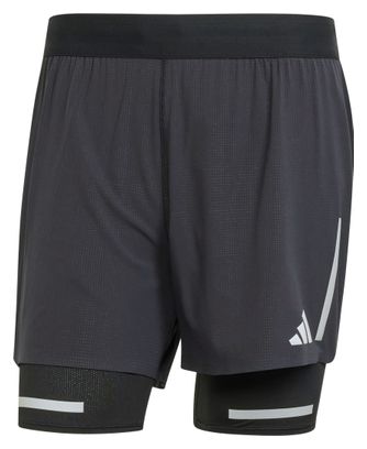 Adidas Run Ultimate 2 in 1 Korte Broek Zwart Heren