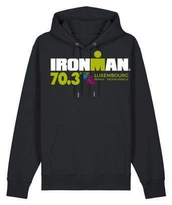 Felpa con cappuccio Ironman 70.3 Luxembourg Nero