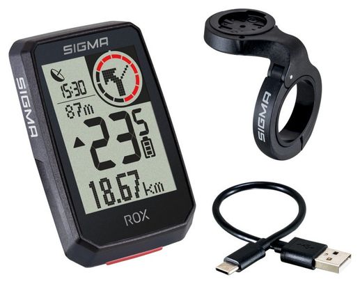 Compteur GPS Sigma ROX 2.0 Set Noir - Produit Reconditionné