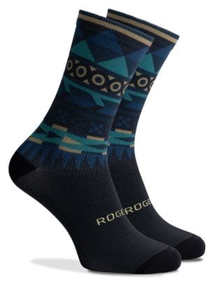 Chaussettes Velo Rogelli Aztec - Homme - Bleu/Désert