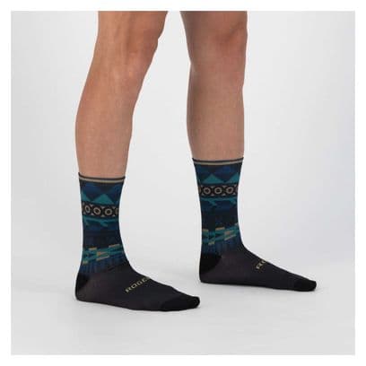 Chaussettes Velo Rogelli Aztec - Homme - Bleu/Désert