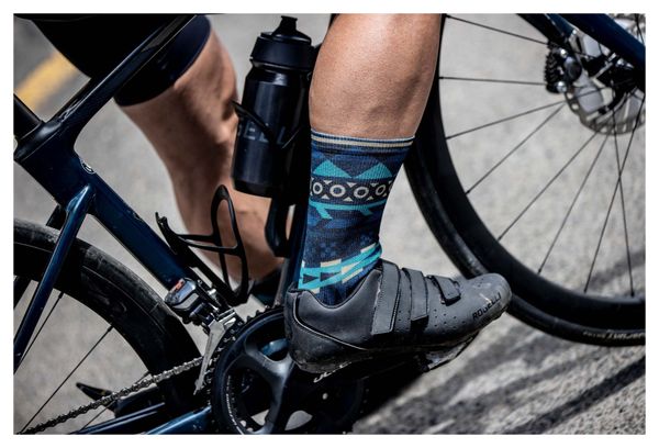 Chaussettes Velo Rogelli Aztec - Homme - Bleu/Désert