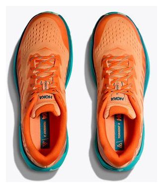 Hoka Torrent 3 Orange Blue Trail Running Shoes