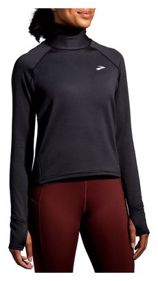 Camiseta térmica Brooks Notch Thermal de manga larga 2.0 Negra para mujer