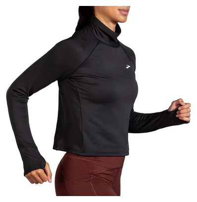 Camiseta térmica Brooks Notch Thermal de manga larga 2.0 Negra para mujer