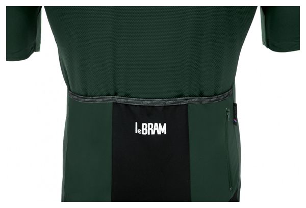 LeBram Allos Korte Mouw Jersey Agave Groen Slim Fit