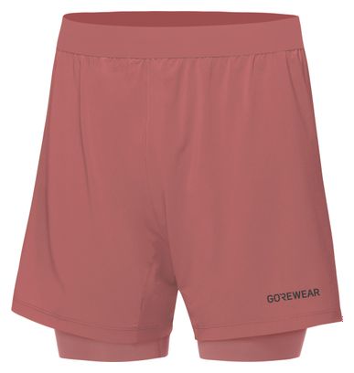 Pantalones cortos 2 en 1 Gore Wear Concurve 5 rosa para hombre
