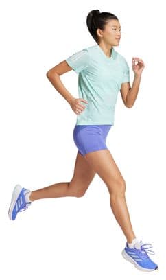 Maillot manches courtes adidas Own The Run Bleu Femme