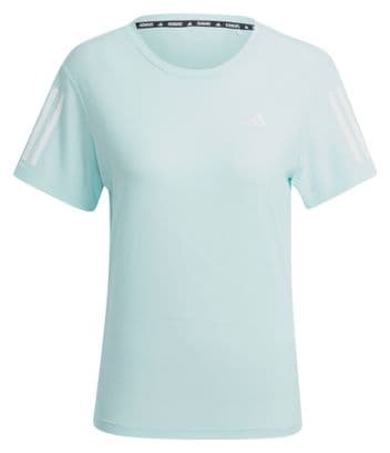 Maillot manches courtes adidas Own The Run Bleu Femme