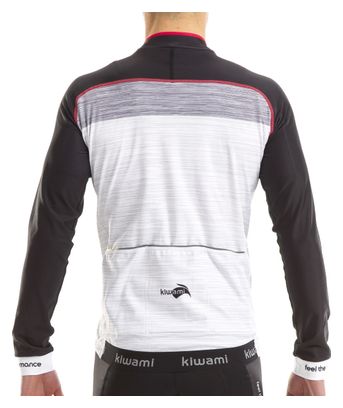 Velo Road Maillot mangas largas Kiwami PEYRESOURDE Blanco GRAPHITE Negro