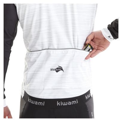 Velo Road Maillot mangas largas Kiwami PEYRESOURDE Blanco GRAPHITE Negro
