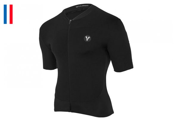 Maillot Manches Courtes LeBram Allos Noir Coupe Ajustée