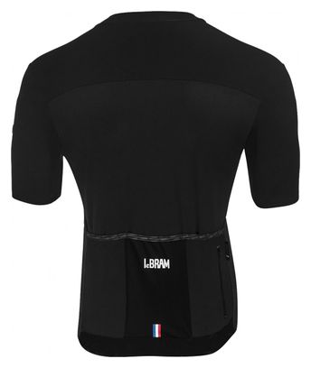 Maillot Manches Courtes LeBram Allos Noir Coupe Ajustée