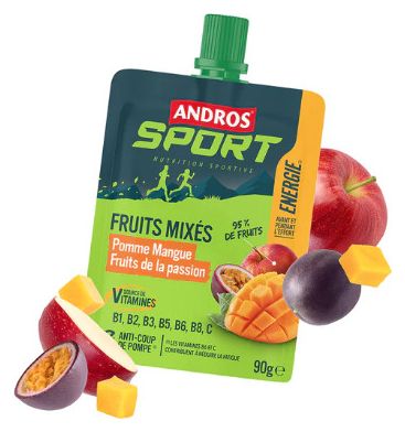 Purée Énergétique Andros Sport Energie Pomme/Mangue/Fruit de la passion 90g
