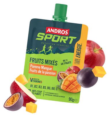 Andros Sport Energy Puree Mela/Mango/Frutto della Passione 90g