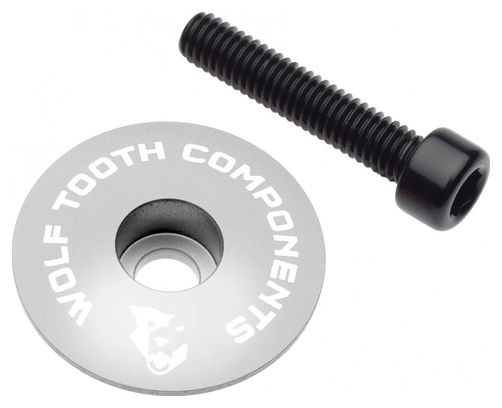 Wolf Tooth Ultralight Stem Cap and Bolt Silver