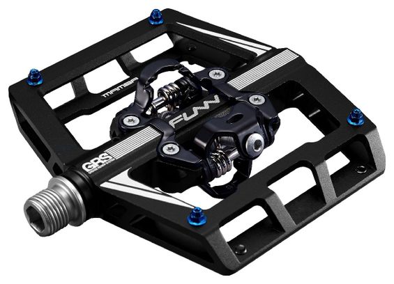 Paire de Pédales Automatiques avec Cages Funn Mamba GRS Double Side SPD Noir