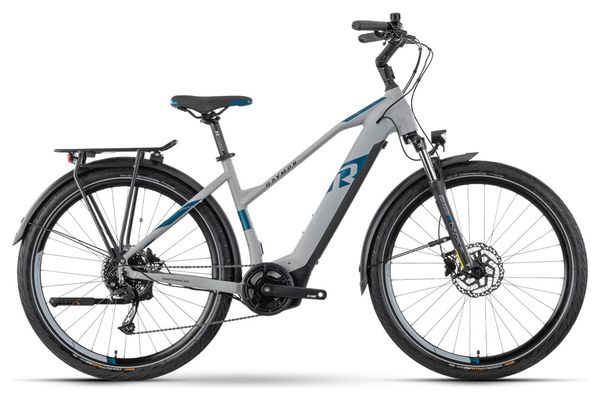 Bicicleta Eléctrica Raymon TourRay E 5.0 LadyTrekking Tektro 9S 500Wh 700 mm Gris Azul 2024