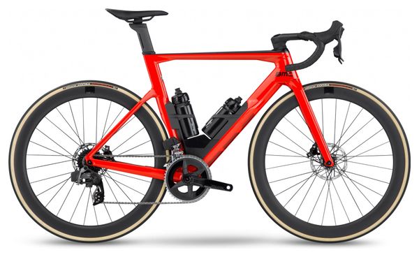 BMC Timemachine Road 01 Tre bici da corsa Sram Rival eTap AXS 12V 700 mm Rosso Nero 2022