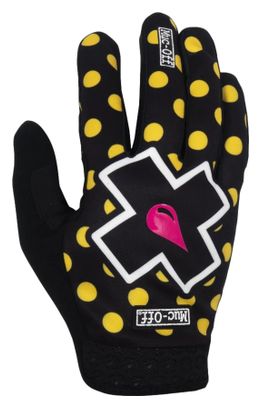 Muc-Off Polka Yellow / Black MTB Long Gloves