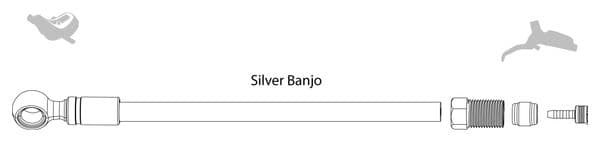 Sram Schijfrem Hydraulic Hose Kit Silver Banjo (2000 mm) Zwart