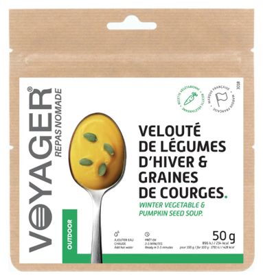 Repas Lyophilisé Voyager Velouté de Légumes d'Hiver & Graines de Courges - 50g