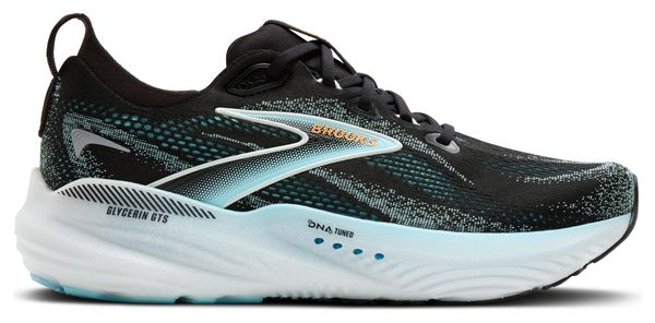Brooks Glycerin GTS 22 Sneakers voor heren, zwart/kobalt/neo geel, 46,5 EU, Black Cobalt Neo Yellow, 46.5 EU