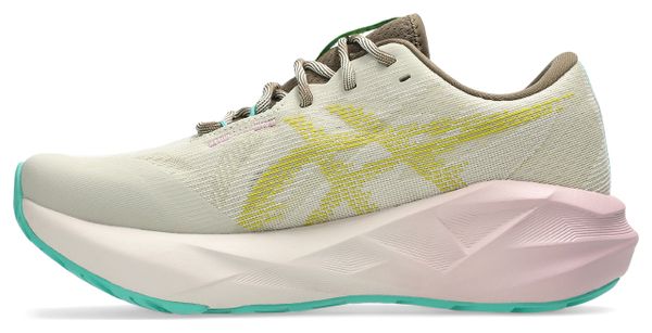 Asics Novablast 5 TR Women's Running Shoes in Beige/Pink/Green