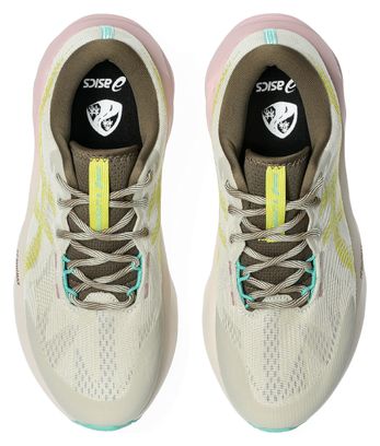 Asics Novablast 5 TR Women's Running Shoes in Beige/Pink/Green