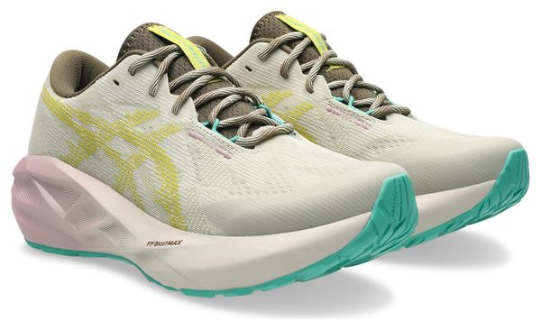 Asics Novablast 5 TR Women's Running Shoes in Beige/Pink/Green