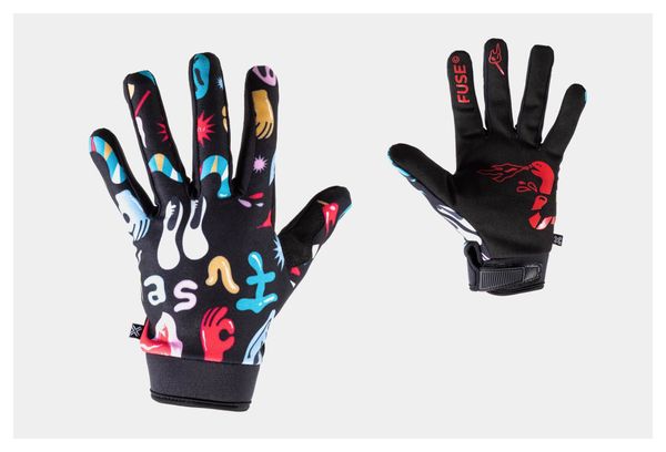 Guanti Fuse Chroma Glove Crazy Snake Lunghi Neri