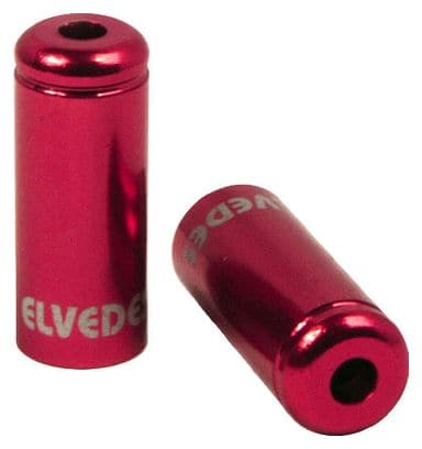 Elvedes Aluminium Bremsgehäuse Endkappen 5,0 mm Rot x10