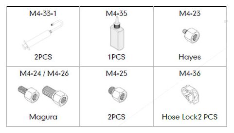 Ashima ontluchtingsset voor Avid / Shimano / Magura &amp; Hayes remmen