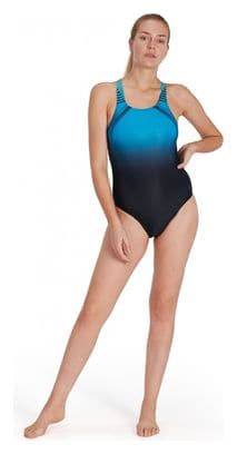 Speedo Women's Digital Placement Medalist Swimsuit Black Blue