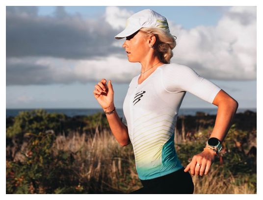 Compressport Tri Postural Aero SS Top W White/Green