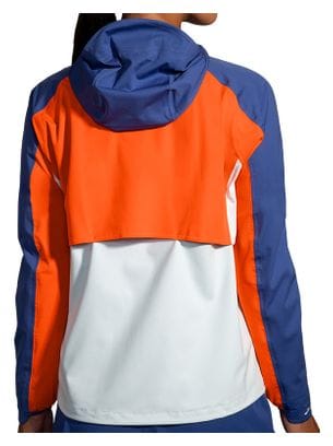 Brooks High Point Waterproof Jacket Blue Orange Donna