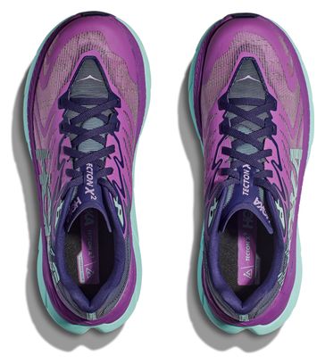 Produit Reconditionné - Chaussures de Trail Running Hoka Femme Tecton X 2 Violet Bleu 40
