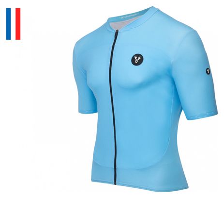 Maillot Manches Courtes LeBram Allos Bleu Ciel Coupe Ajustée