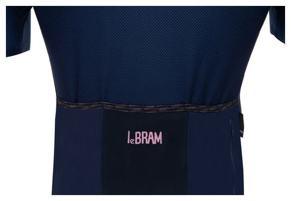 LeBram Chaussy Jersey de manga corta azul marino a medida