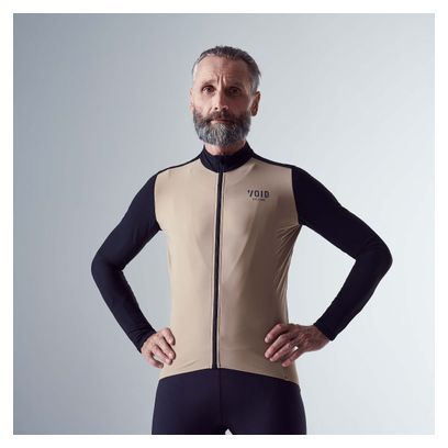 Void Yoke Zip Long Sleeve Jersey Sand Beige
