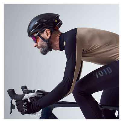 Void Yoke Zip Long Sleeve Jersey Sand Beige