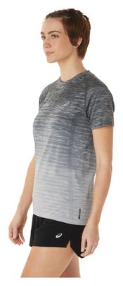 Maillot de manga corta para mujer Asics gris sin costuras
