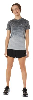 Maillot de manga corta para mujer Asics gris sin costuras