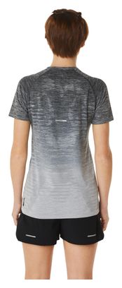 Maillot de manga corta para mujer Asics gris sin costuras