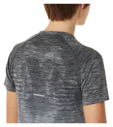 Maillot de manga corta para mujer Asics gris sin costuras
