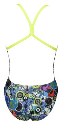 Swimsuit Woman ARENA Lightech High Phantasy Prints Moto Patches Green